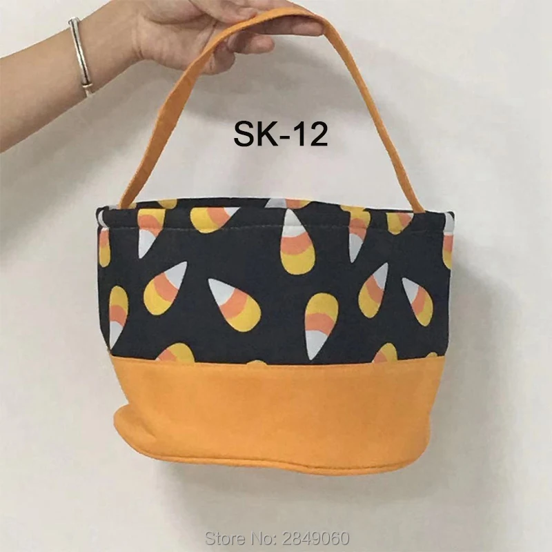 Ведро для покупок на Хэллоуин 1 шт. Холст сумка корзина Хэллоуина декор