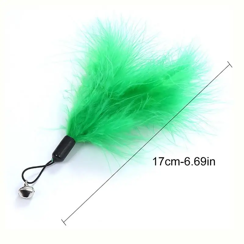 

6pc Cat Teaser Toys Fake Feather Cat Teaser Toy Extendable Kitten Wand Pet Teaser With Replacement Cat Favors Pet Supplies Hot
