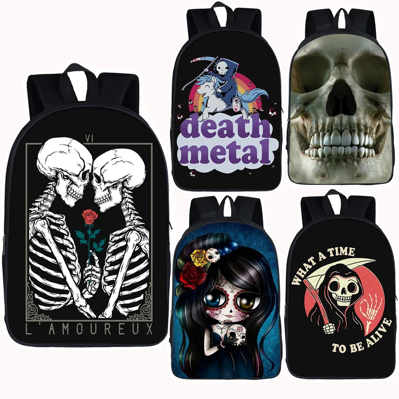 Классный рюкзак с черепом смерти для подростков детские школьные ранцы Мужской