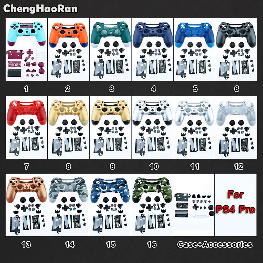 ChengHaoRan Full Shell with Buttons Mod Kit For Sony PS4 Pro Slim 4.0 V2 JDS-040 JDM 040 Controller Housing Case Cover | Электроника