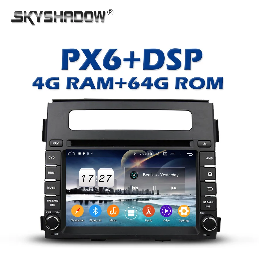 PX6 DSP TDA7851 IPS 2Din Android 9.0 64GB + 4G Bluetooth 4.2 Wifi GPS Google Map Car DVD Player RDS Radio For kia SOUL 2011 2012 |