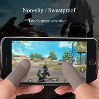 1 pair breathable game controller finger cover sweat proof gaming finger gloves non scratch sleeve sensitive nylon mobile touch