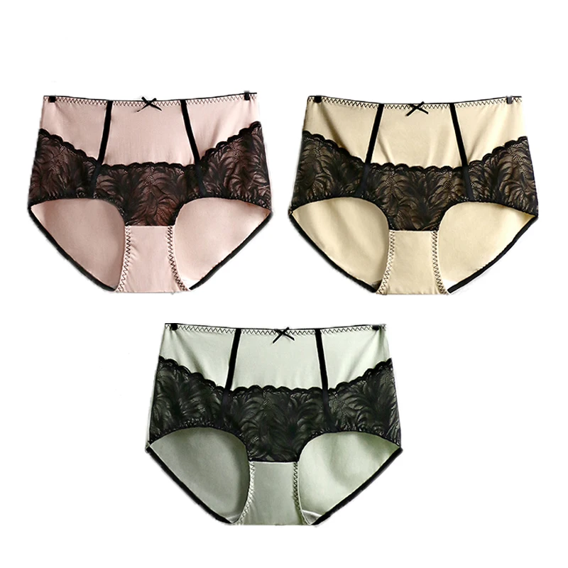 Женское нижнее белье сексуальные кружевные трусы бесшовные шелковистые дышащие
