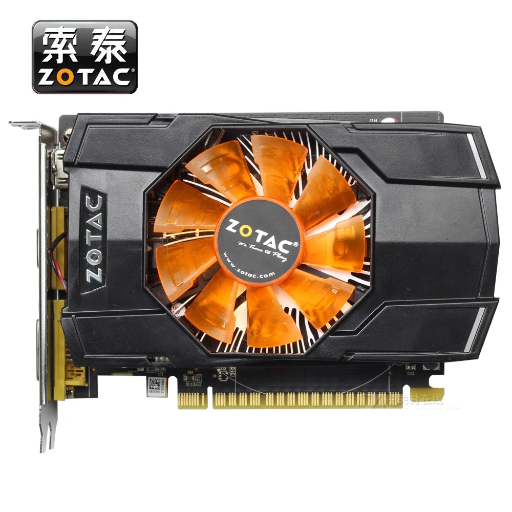 Видеокарты ZOTAC GTX 750 Ti 2GD 5, GDDR5 бит, видеокарты GTX 750Ti 2 Гб GM107 для NVIDIA GT700, GTX750Ti-2GD5, б/у