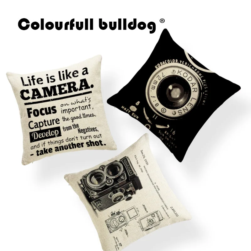 Современная и простая наволочка из льнового материала с ретро узором в стиле Европы и Америки для велосипеда, камеры и телефона. Продается на AliExpress и Amazon.