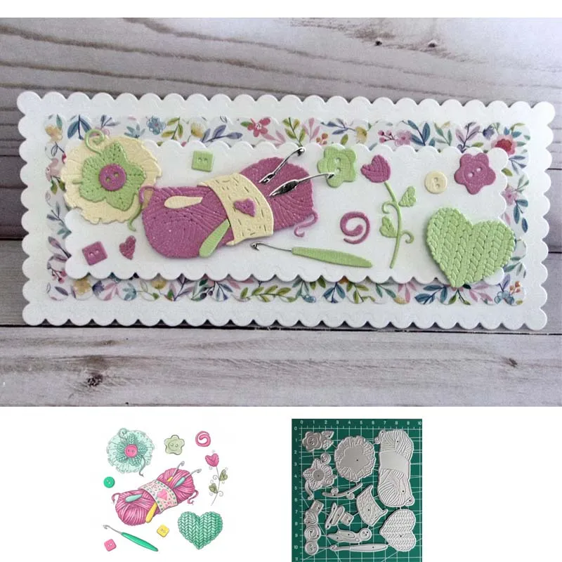 Новинка 2020 штамп для вязания пряжи формы вырезания крючков и открыток форма