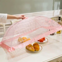 large size lattice reinforcement dish cover folding table cover big food cover insect and dust cover dish cover