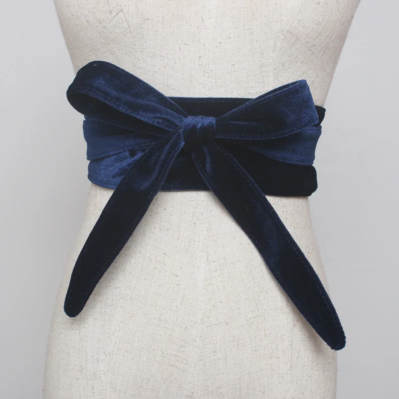 LANMREM 2020 новый модный бархатный пояс бандажный с бантом Универсальный Бархатный