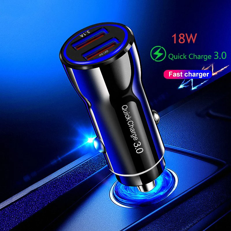 

Dual Car USB Charger Universal QC 4.0 Fast Charging Mobile Phone Charger adapter for iphone 11 samsung Quick Charge 3.0 charger
