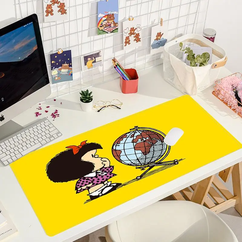 

YNDFCNB Mafalda Large sizes DIY Custom Mouse pad mat Size for Small Mousepad mouse pad Keyboard Deak Mat for Cs Go LOL