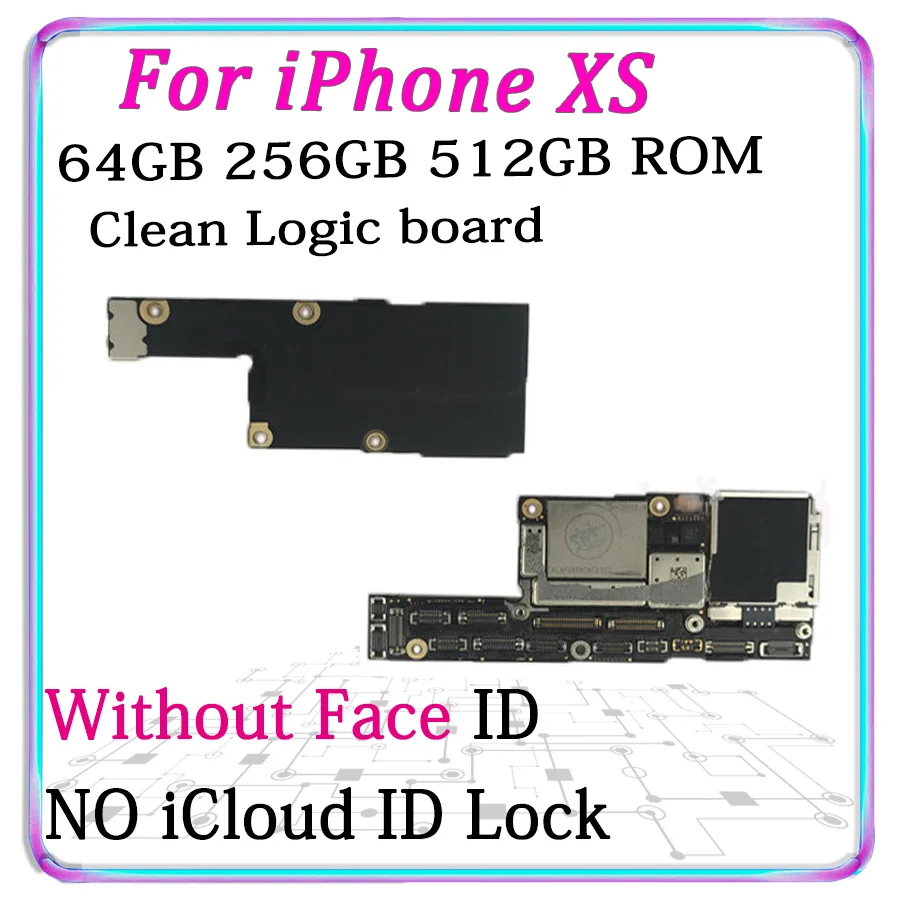 Оригинальная разблокированная материнская плата для iPhone XS материнская плата с/без лица ID, бесплатный iCloud IOS материнская плата с полным чипом MB