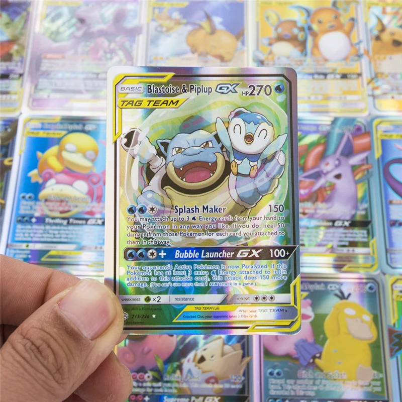 Juego de cartas de Pok&eacute;mon de 60GX Tag Team 30 V Vmax 20EX, MEGA juego de energ&iacute;a, Batalla, Colecci&oacute;n comercial, juguetes de cartas, regalos para ni&ntilde;os, novedad de 2021-2
