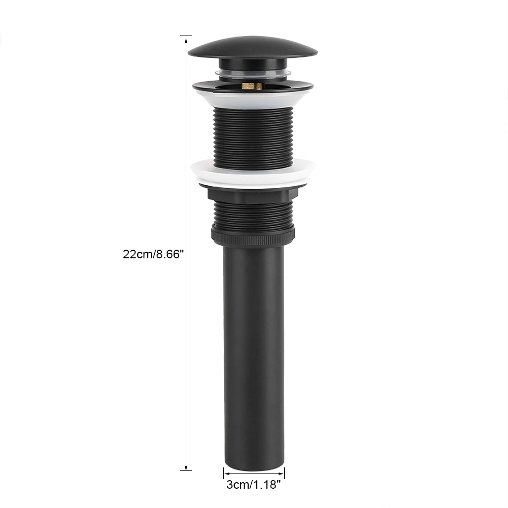 

Kitchen Bathroom Basin Sink Solid Brass Pop Up Drain Stopper BlackDrain Stopper
