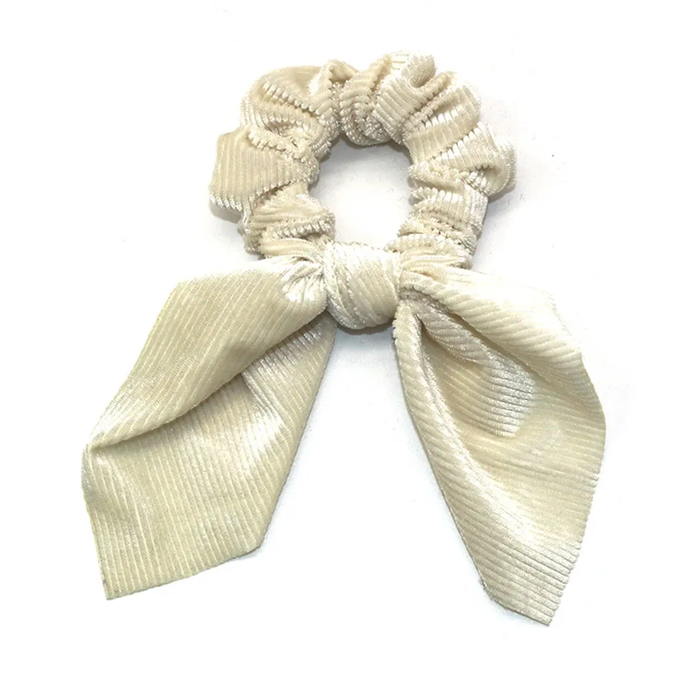 

1PC Autumn And Winter Solid Color New Simple Rabbit Ears Flannel Hair Ring Elastic Headband Head Rope Accessories