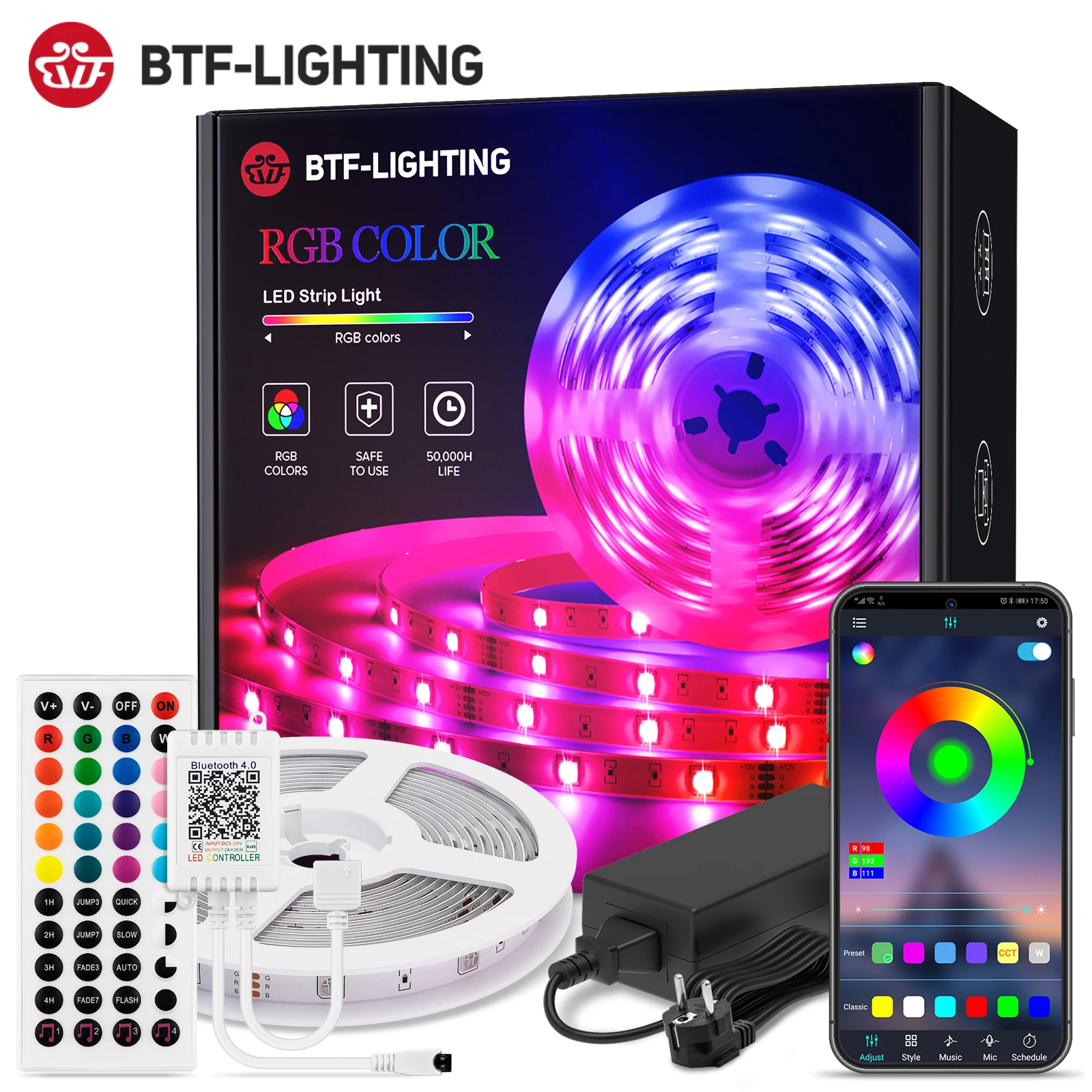 Bluetooth APP Светодиодные ленты светильник комплект с ИК 44 клавишным 5 10 м 15 20 RGB 5050 2835 SMD