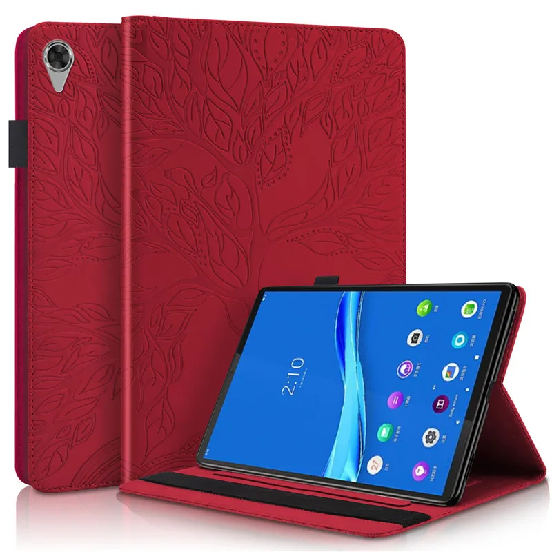 Для Lenovo tb x306f чехол 10 1 &quotрельефная дерево PU кожаный бумажник планшеты для YOGA Tab M10