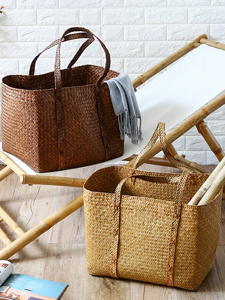 Скандинавская креативная домашняя корзина для приема соломы большая грязной