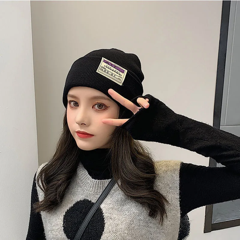 

New Knitted Beanie Women's Hat Winter Men Skullies Beanies Warm Casual Slouchy Hat Crochet Beanie Hat Female Baggy Cap Cheap