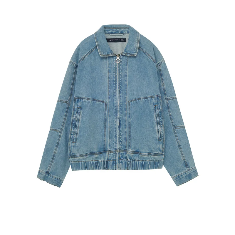 Мужская джинсовая куртка на молнии в стиле ретро | одежда