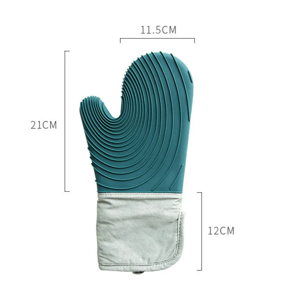 

1PC Silicone Oven Mitts Thicken Heat Resistant Cooking Gloves for Kitchen Cooking Baking BBQ
