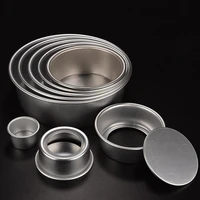 1pc round cake mold aluminum alloy cake pan round removable cheesecake non stick pan baking mould 2456 inch