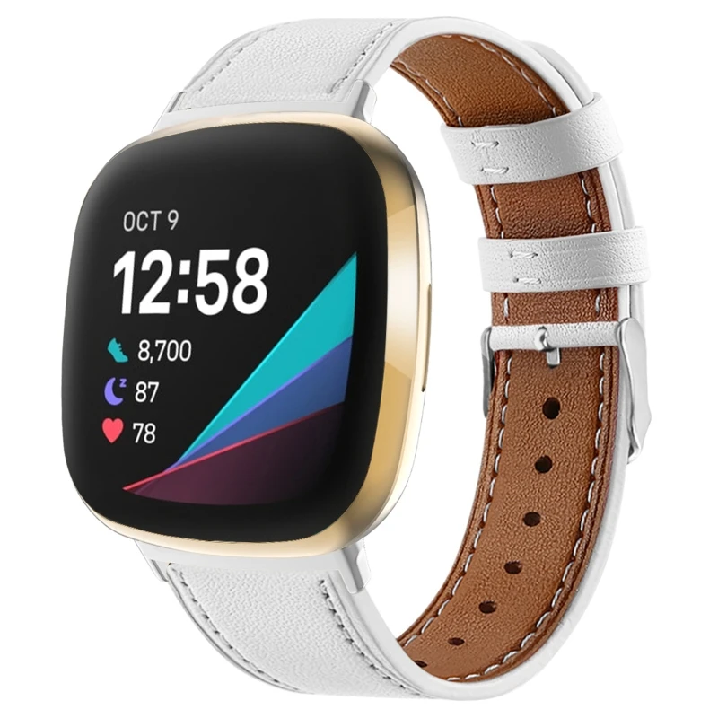 

PU Leather Strap Bands Compatible with Versa3/Sense Smart Watch Replacement Wristband