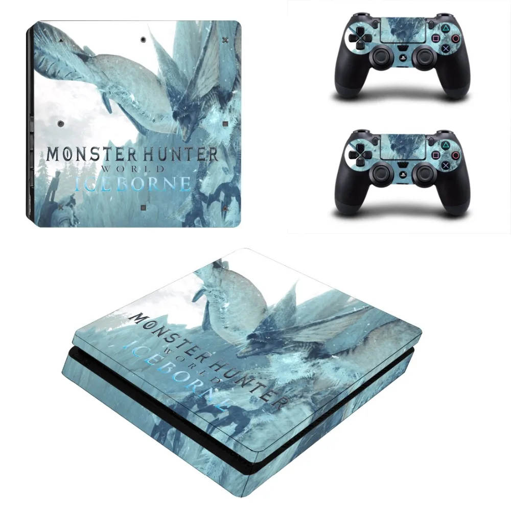 Monster Hunter World Iceborne PS4 тонкий стикер кожи для playstation 4 консоль и контроллеры PS4 тонкий стикер кожи наклейка