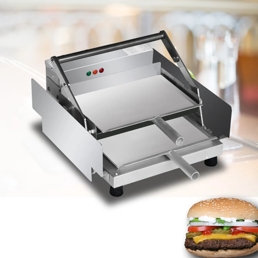 

Commercial Bake Burger Machine Electric Hamburger Baking Oven Bread Grill Aluminum Double Layer Batch Bun Toaster Heater