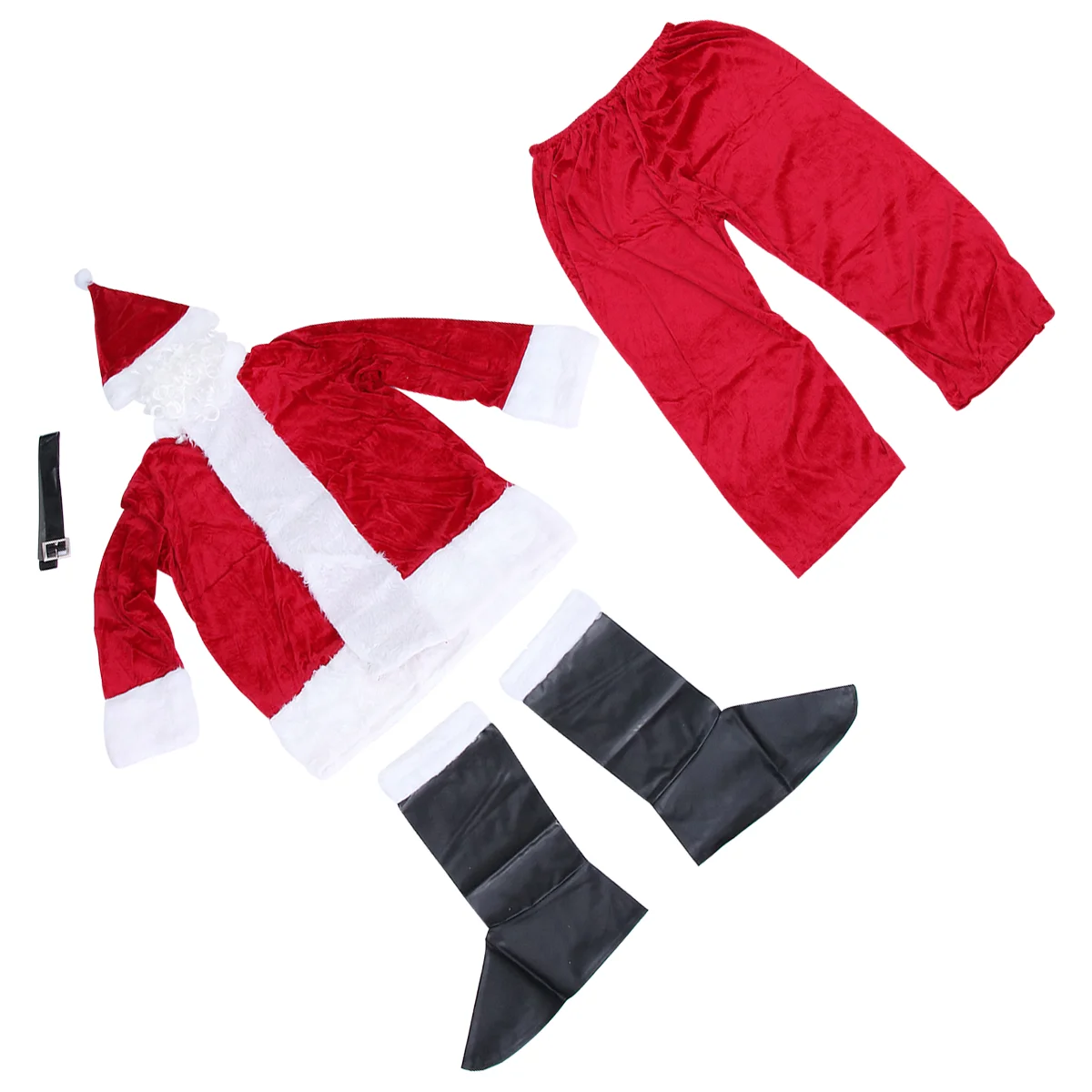 

1 Suit Men Performance Clothes Santa Claus Cosplay Accessory Christmas Decor Red