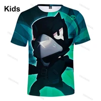 colt and star leon crow wear kids tshirt shooting game 3d boys girls harajuku shirt short sleeve tops teen clothes