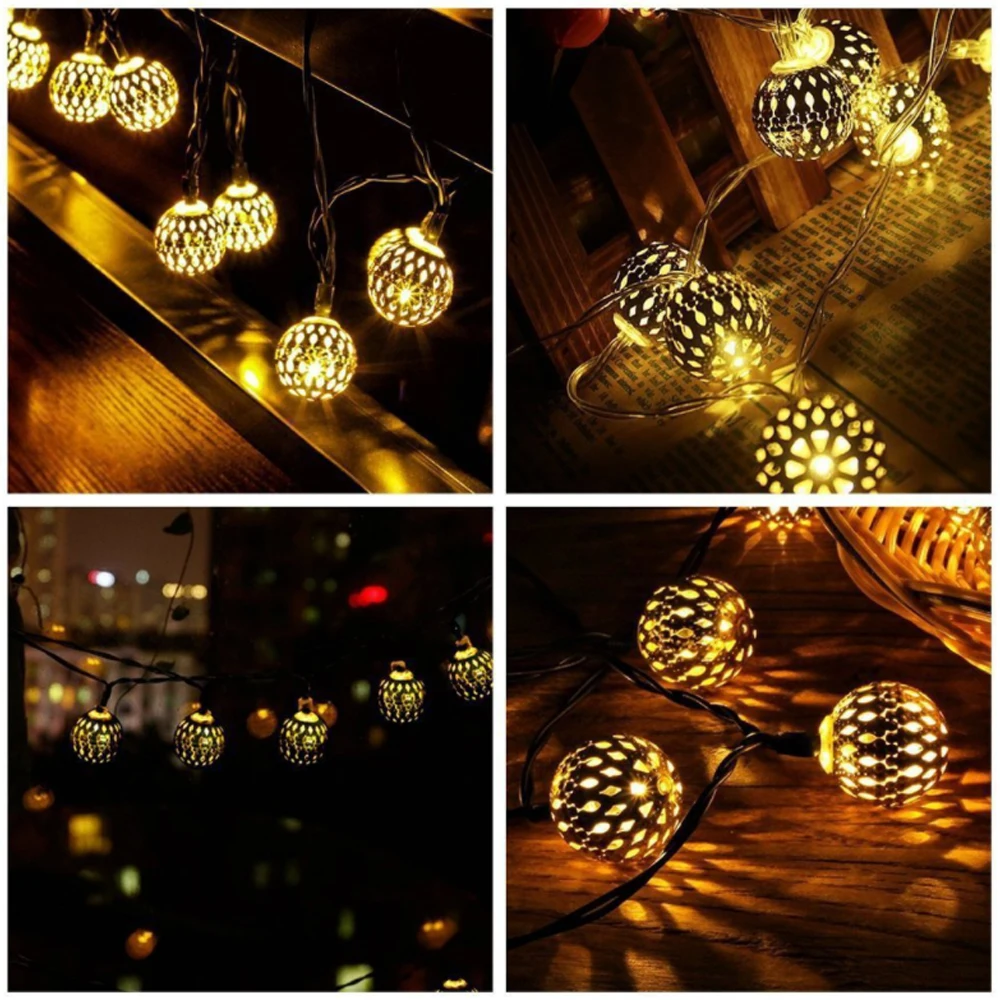 

20LED Garland String Lights Solar Lamp Christmas Fairy Lighting Strings for Outdoor Holiday Wedding Xmas Party Home Garden Decor