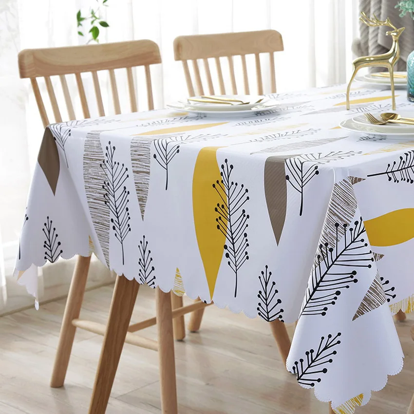 Скатерти с листьями современный чехол для стола фоновая ткань фотографии ПВХ