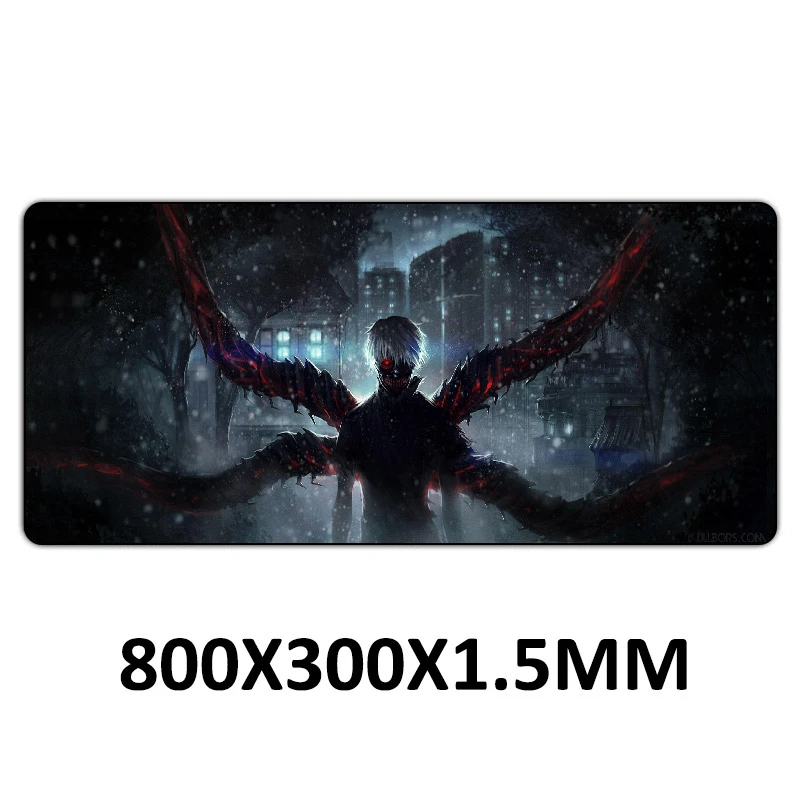 Игровой коврик для мыши 800x300 мм, XL, противоскользящий, с блокировкой скольжения, натуральный каучук, большой игровой коврик для мыши, аниме, для настольного компьютера, ноутбука
