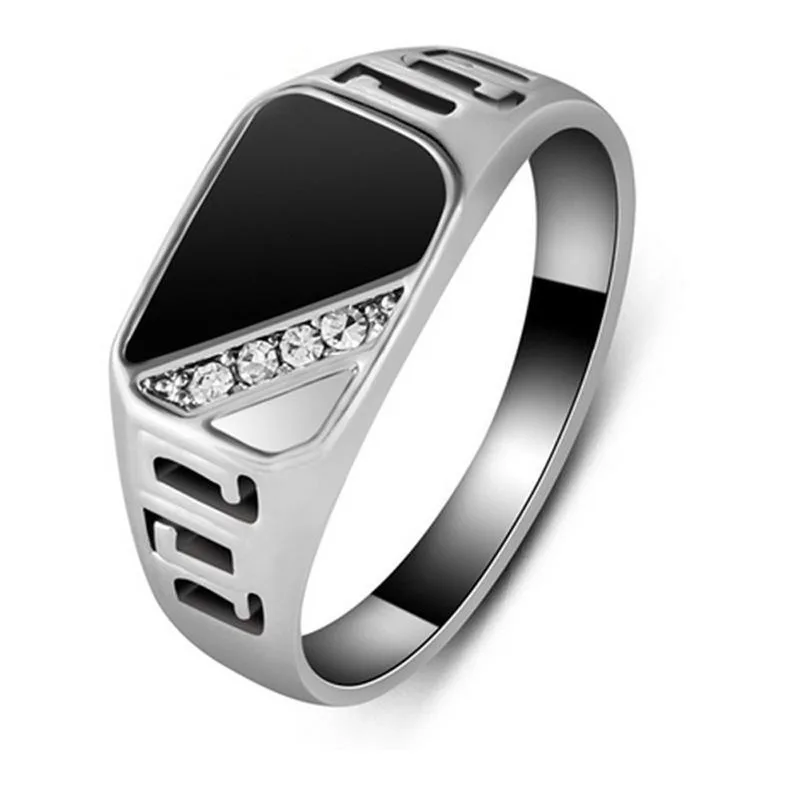 Модные золотые/Серебристые цветные часы мужские кольца с цирконием Изящные