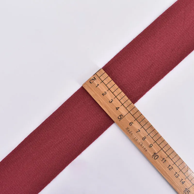 Wine red 3 м/лот 4,8 см ремень в елочку тканая хлопковая тесьма ткань швейный ремень для сумок аксессуар для одежды Сделай Сам LX730 - Цвет: Wine red