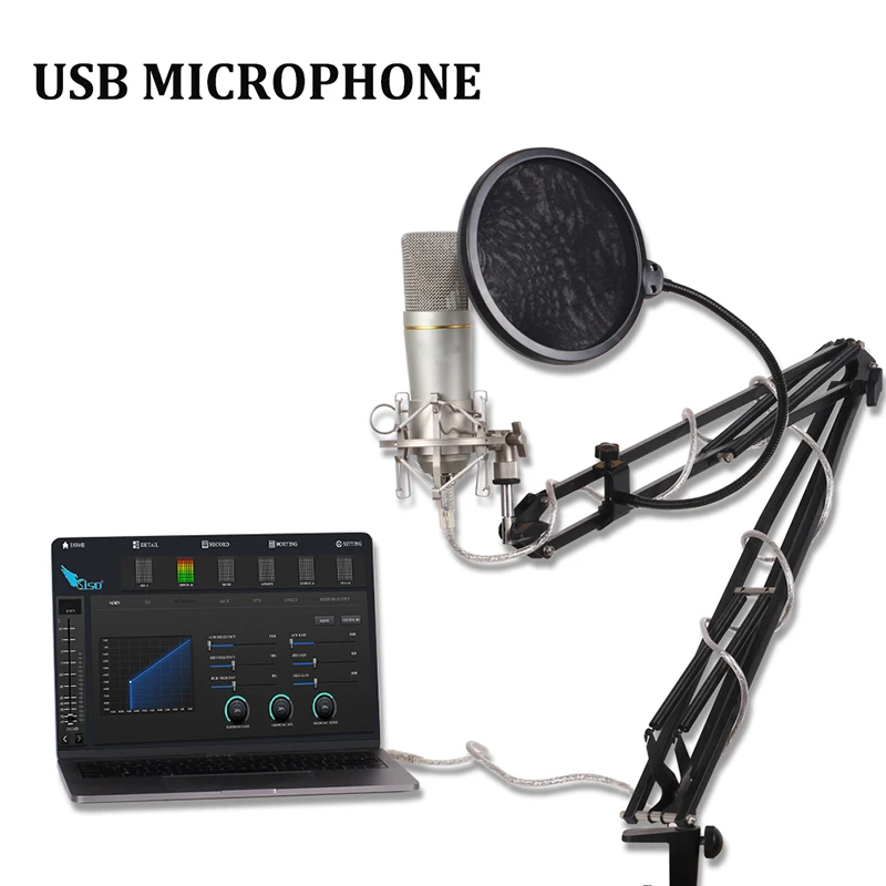 

USB-микрофон для подключения к компьютеру для записи голоса в вещании