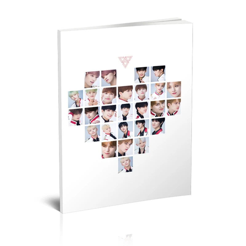 Seventeen KPOP 17 карат Фотокнига Мода K-pop SEVENTEEN JEONGHAN JOSHUA MINGYU DK DINO маленький фотоальбом фото плата, вентиляторы сувенир - Цвет: Seventeen