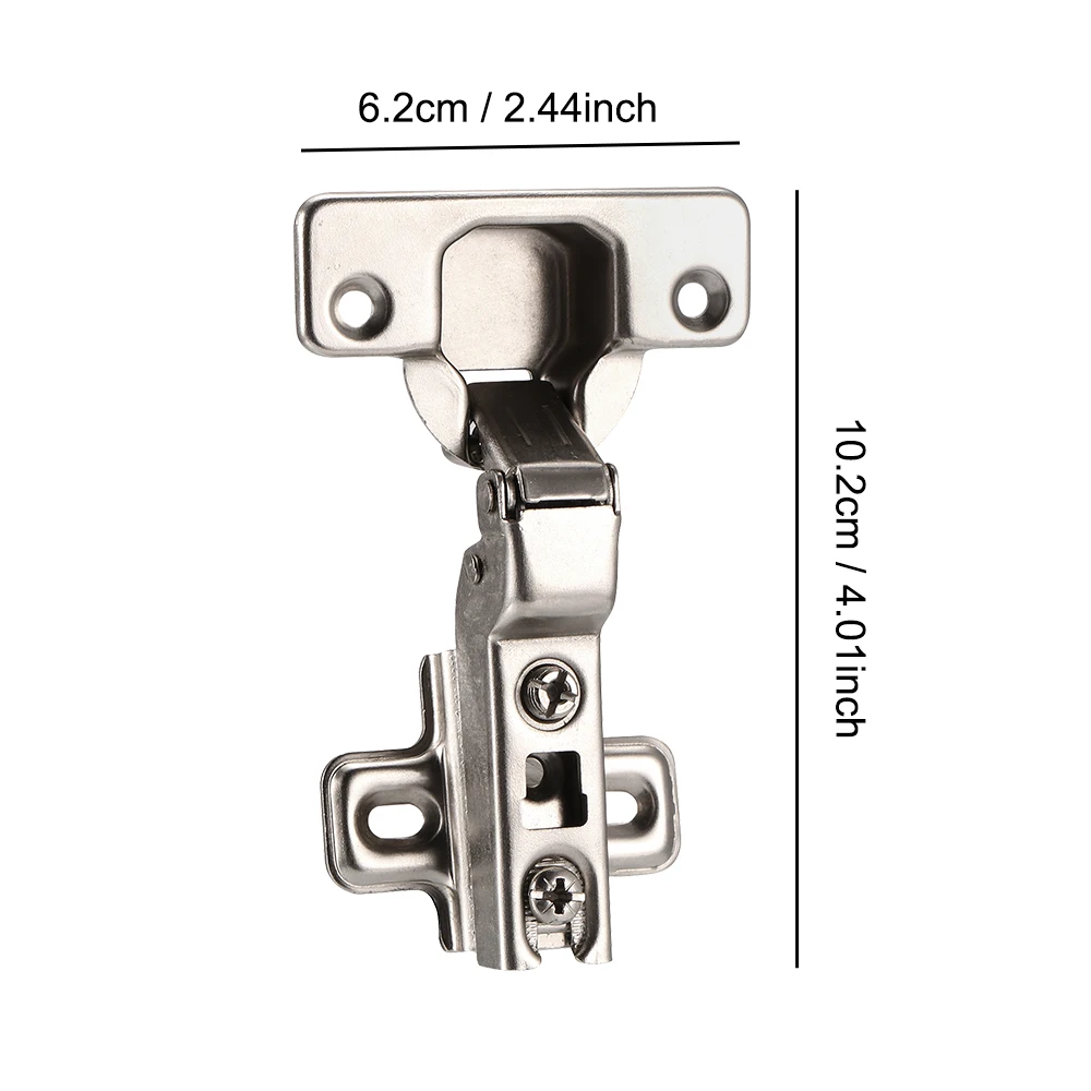 

10pcs Hinge Stainless Steel Hydraulic Cabinet Door Hinges Damper Buffer Soft Close Kitchen Cupboard Furniture Full/Embed