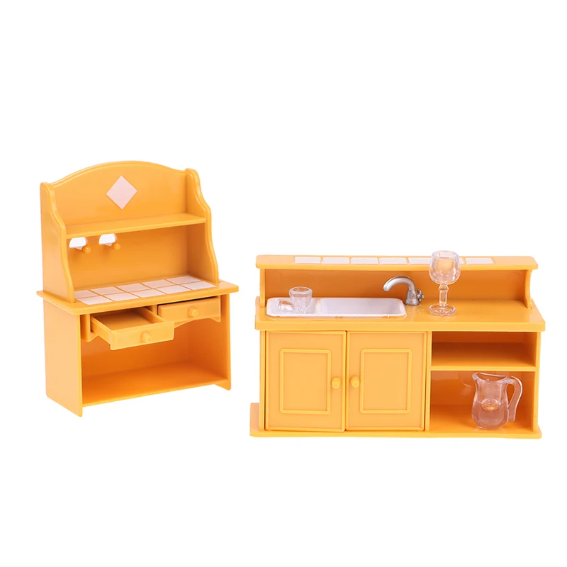 

Luxury Dishwashing Table And Wine Cabinet Dollhouse Mini Kitchen Dishwashing Table Wine Cabinet Wine Glass Model