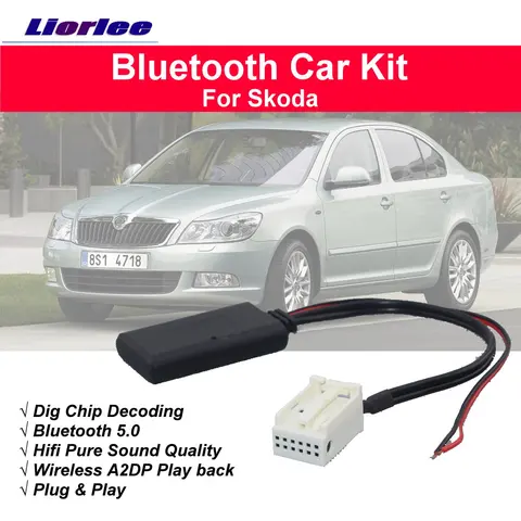 Bluetooth автомобильный комплект для Skoda Beat/Cruise/Dance BT Музыка 12Pins интерфейс беспроводной адаптер A2DP кабель электронные аксессуары