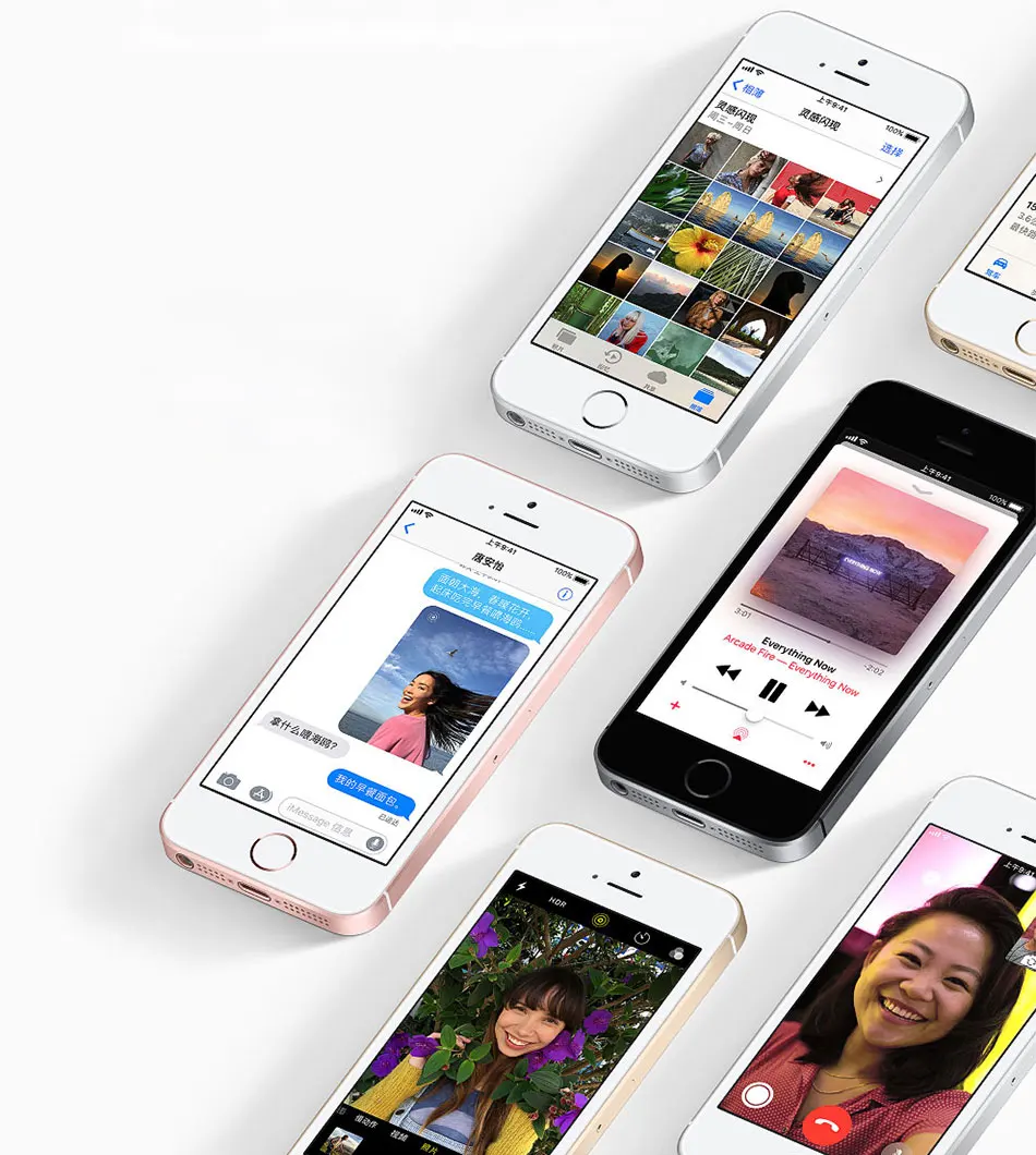 Apple iPhone SE A1662 LTE мобильный телефон 4," 2 Гб Оперативная память 16/64GB Встроенная память двухъядерный 1642 мА/ч, за счет сканера отпечатков пальцев 12.0MP смарт-чехол для телефона