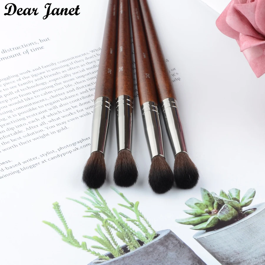 Кисть для макияжа из натурального дерева 1 шт. № 242 профессиональный инструмент