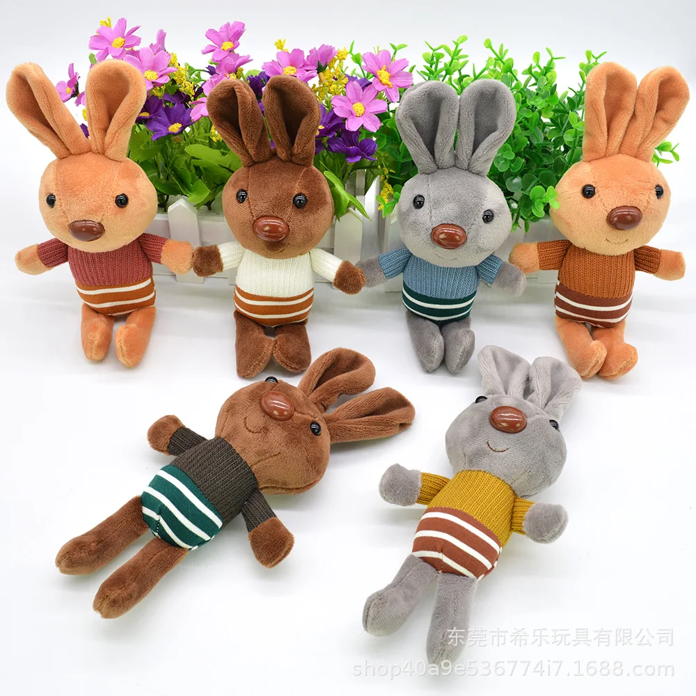 10 шт./лот 6 видов цветов мини на кроличьем меху Маленькая Подвеска Новый кролик