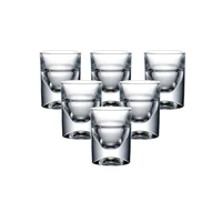 set of 6pcs lead free glass shot glass liquor glasses set for christmas gift vodkaspirits drinkschinese baijiuwhiskey 15ml