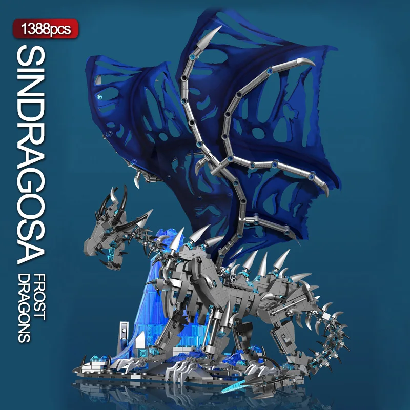 

1388 шт., Детский конструктор «дракон»