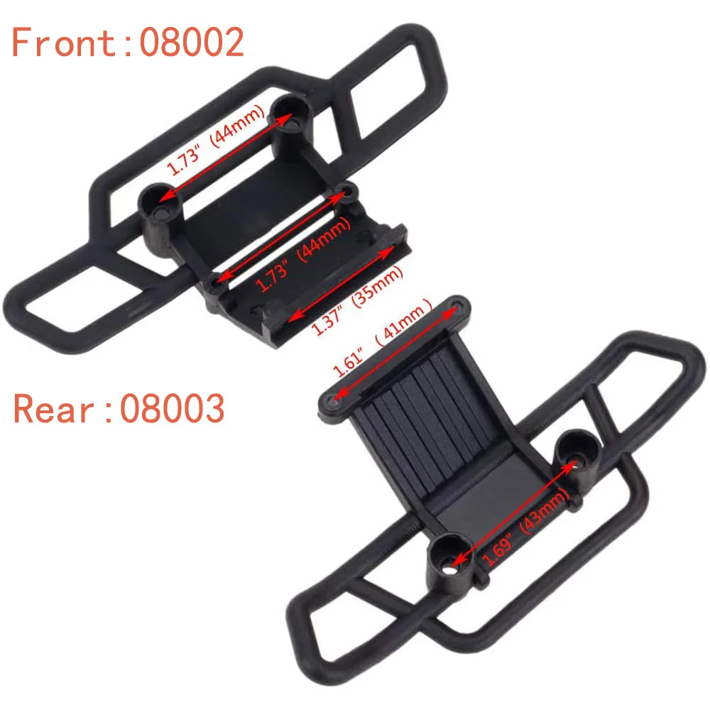 

2Pcs 08002 08003 Front/Rear Bumper Beam Protection for 1/10 HSP 94108 94111 1:10 RC Electric Buggy Cars