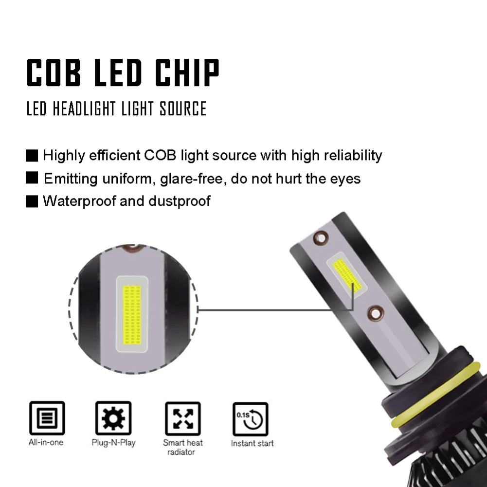 2018 Новое поступление Автомобильные фары лампы светодиодный 9012 9006 9005 H8/H9/H11 H7 H1