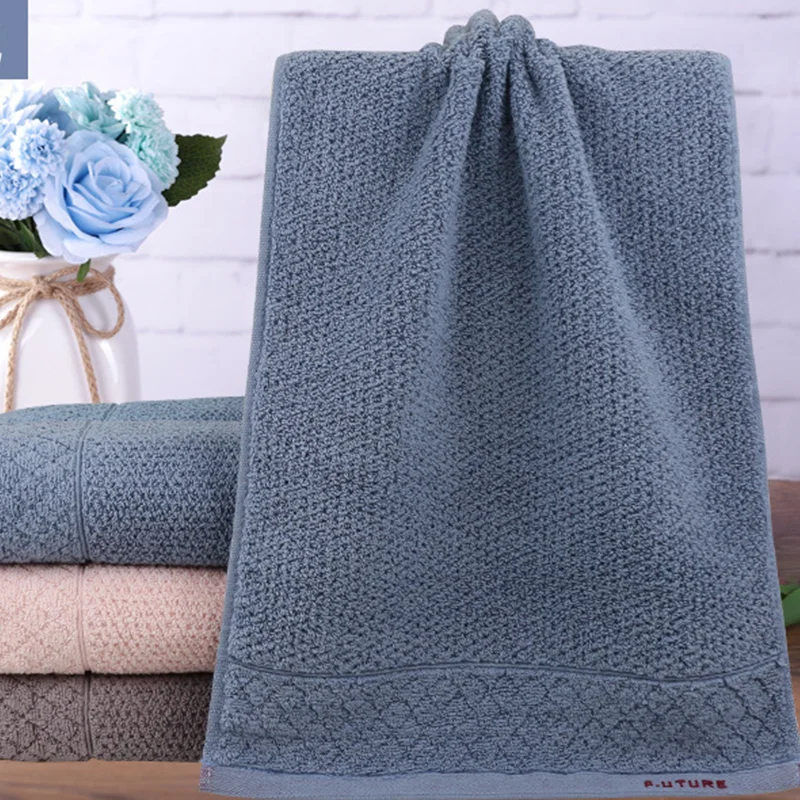 Полотенце однотонное из 100% хлопка быстросохнущее мягкое полотенце для лица