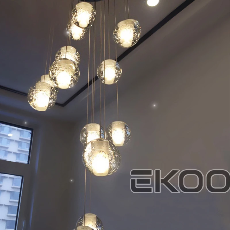 Подвесная лампа кластер EKOO Современная светодиодсветодиодный G4 хрустальный шар