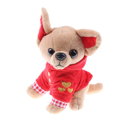 1pcs 17cm Chihuahua Puppy Kids Toy Kawaii Simulation Animal Doll Birthday Gift for Girls Children Cute Stuffed Dog Plush | Игрушки и